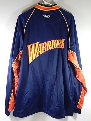 Golden State Warriors NBA Reebok Team Issued LS Warm Up Jacket