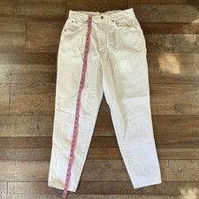 VTG Chic Jeans Wmns Size 8/10 High Waist Tapered Off White Denim USA Made 431015