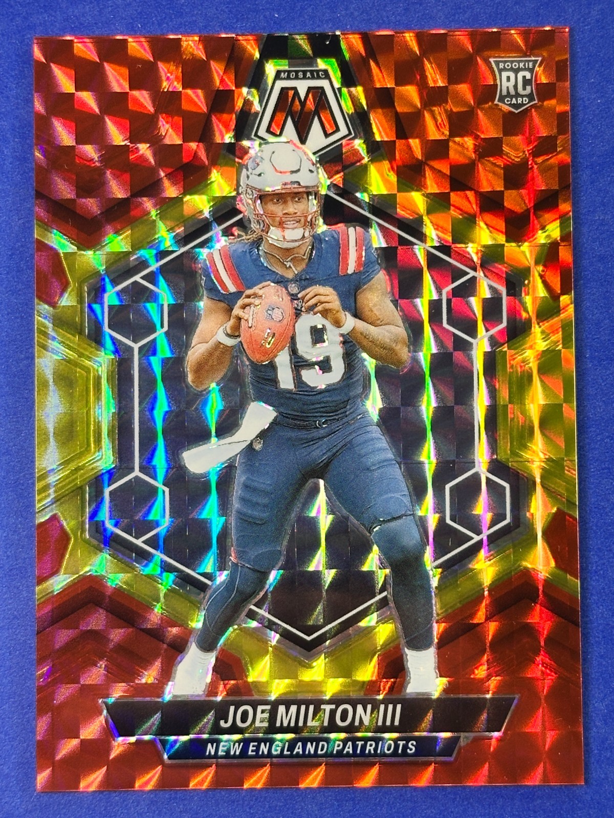 JOE MILTON 2024 Panini Mosaic 22/80 RED YELLOW CHOICE rookie Patriots #397