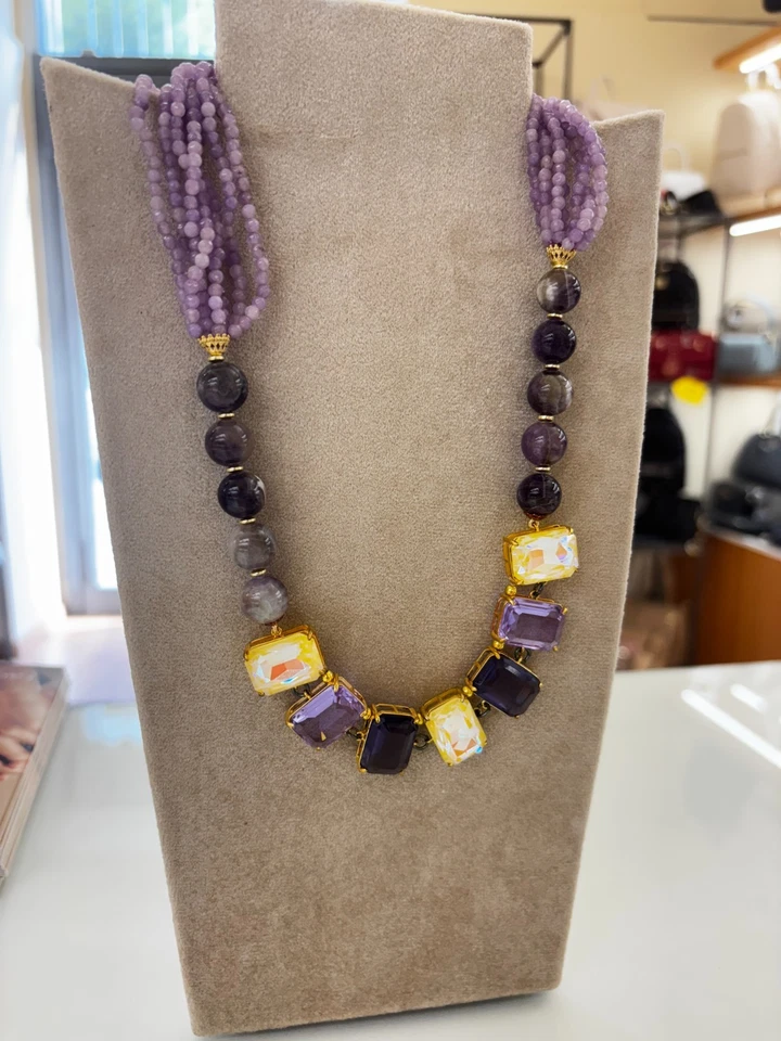 COLLANA CON AGATE E CRISTALLI SICYLUI - Immagine 3 di 3