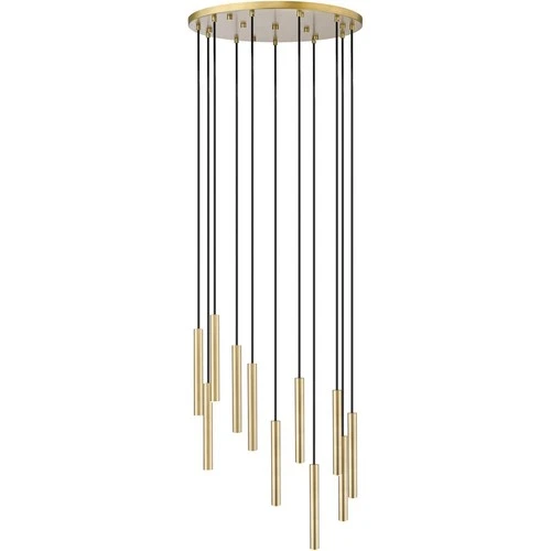 Z-Lite 919MP12-11R-MGLD-LED Forest Chandelier Modern Gold - Picture 5 of 8