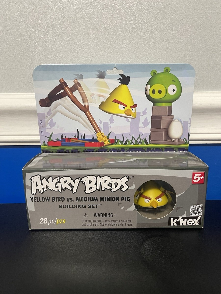 アングリーバード　 Movie Minion Pig ストレス解消トイ Angry Birds Yellow Bird Vs Medium Minion Pig 28pc Building Set K