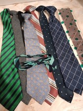Lot Of 8 Boys Ties Various Makers And Fabrics