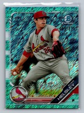 RYAN HELSLEY 2019 BOWMAN CHROME PROSPECTS AQUA SHIMMER REFRACTOR #BCP-121 /125