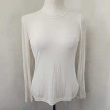 DKNY Womens 100% Silk Long Sleeve Ribbed Knit...
