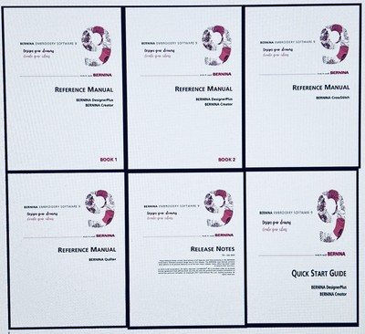 Bernina Embroidery Software 9 (2024) Edition Manual Bundle: Full Color - 6 Books