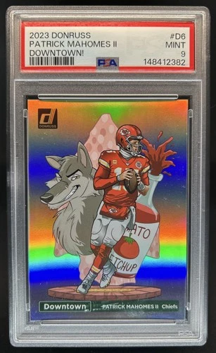 2023 Panini Donruss Patrick Mahomes II Downtown! SSP #D-6 Chiefs PSA 9