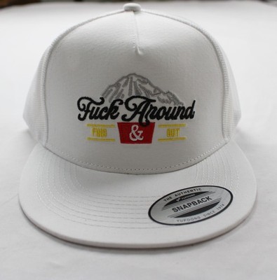 Yupoong Unisex Adult's F**k Around & Find Out Trucker Hat WR4 White One Size NWT