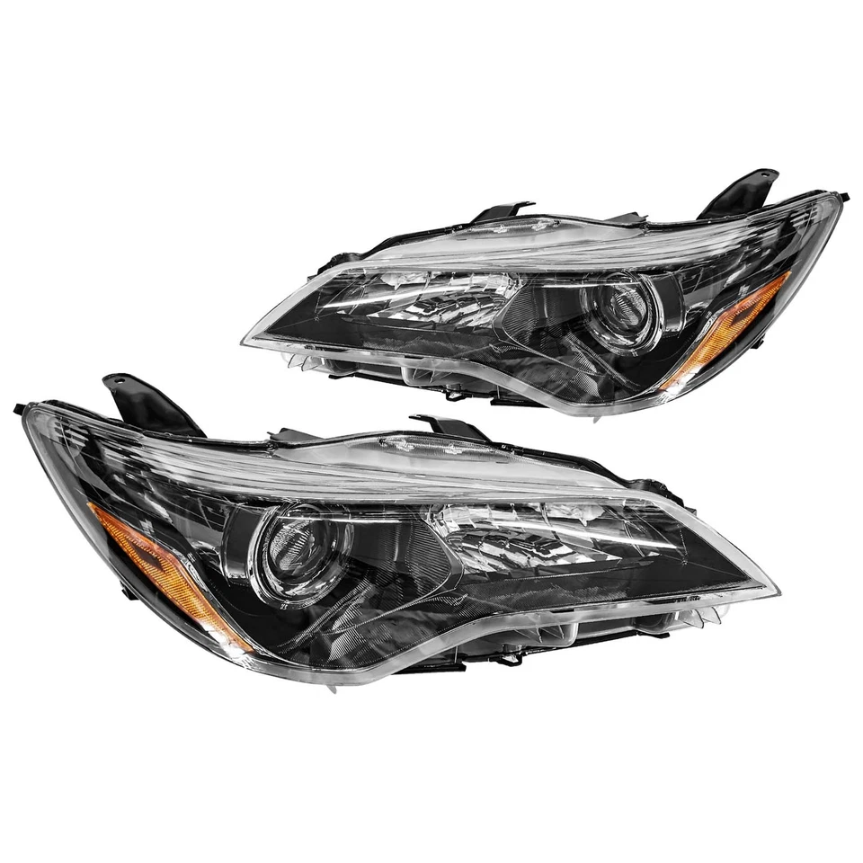 Faros negros para Toyota Camry LE SE XLE XSE 2015 2016 2017 PAR Foto 2 de 4