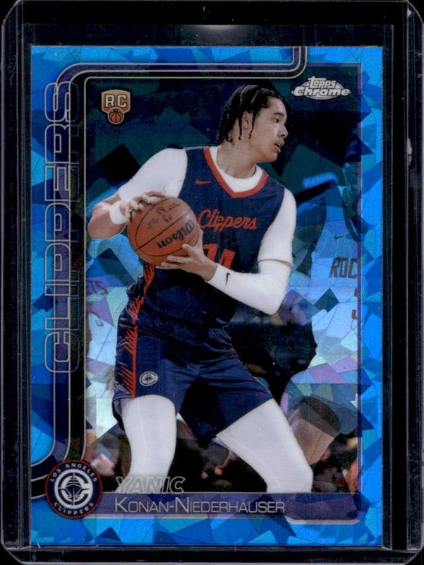 2025-26 Topps Chrome Sapphire Yanic Konan-Niederhauser RC Rookie #280 Clippers