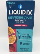 Liquid I.V. Energy Multiplier Electrolyte Drink Mix, Passion Fruit, 10 Sticks