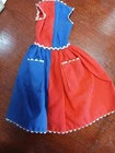 Barbie #943 Fancy Free Dress Red and Blue, 1963-64 Vintage