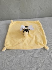 Bumble Bee Lovey Yellow Black White Security Blanket 2023 Burt's Bees Baby