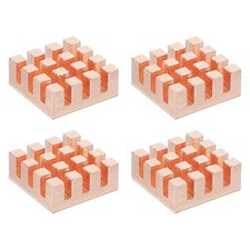 4 Pcs Copper Heatsink 15x15x6mm, Heat Sink Cooler Radiator for Raspberry Pi
