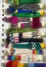 Hand Knit Golf Club Headcovers   Choose by Number  Driver Wood or Hybrid