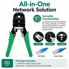 Network Cable Crimper Tool Compatible With RJ45 RJ11 Connectors Professional Use