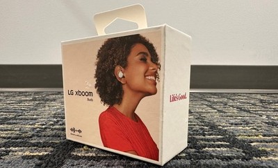(New) LG xboom Buds, Bluetooth Wireless Noise Cancelling Earbuds, White