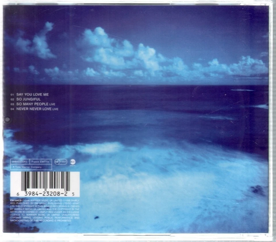 Simply Red Say You Love Me CD Europa East West 1998 B/W So Jungiful, So Viele - Bild 2 von 2