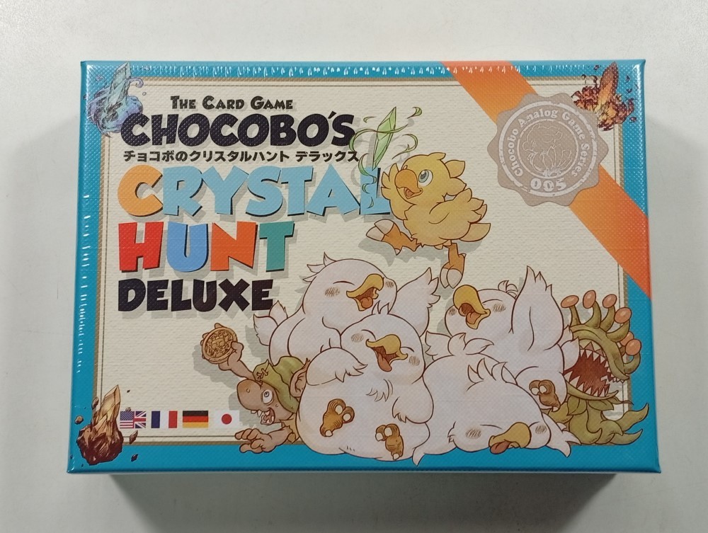 Chocobo's Crystal Hunt Deluxe, jeu de société multilingue Square Enix avec cartes et cristaux