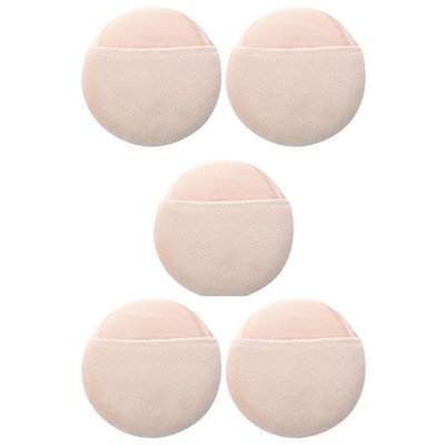 5X Damen Beige Weiß Rund Gesicht Make-up Puderquaste Z9J44279