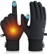 Winter Gloves Men Women, Warm Touchscreen Running Gloves Windproof Non-Slip for