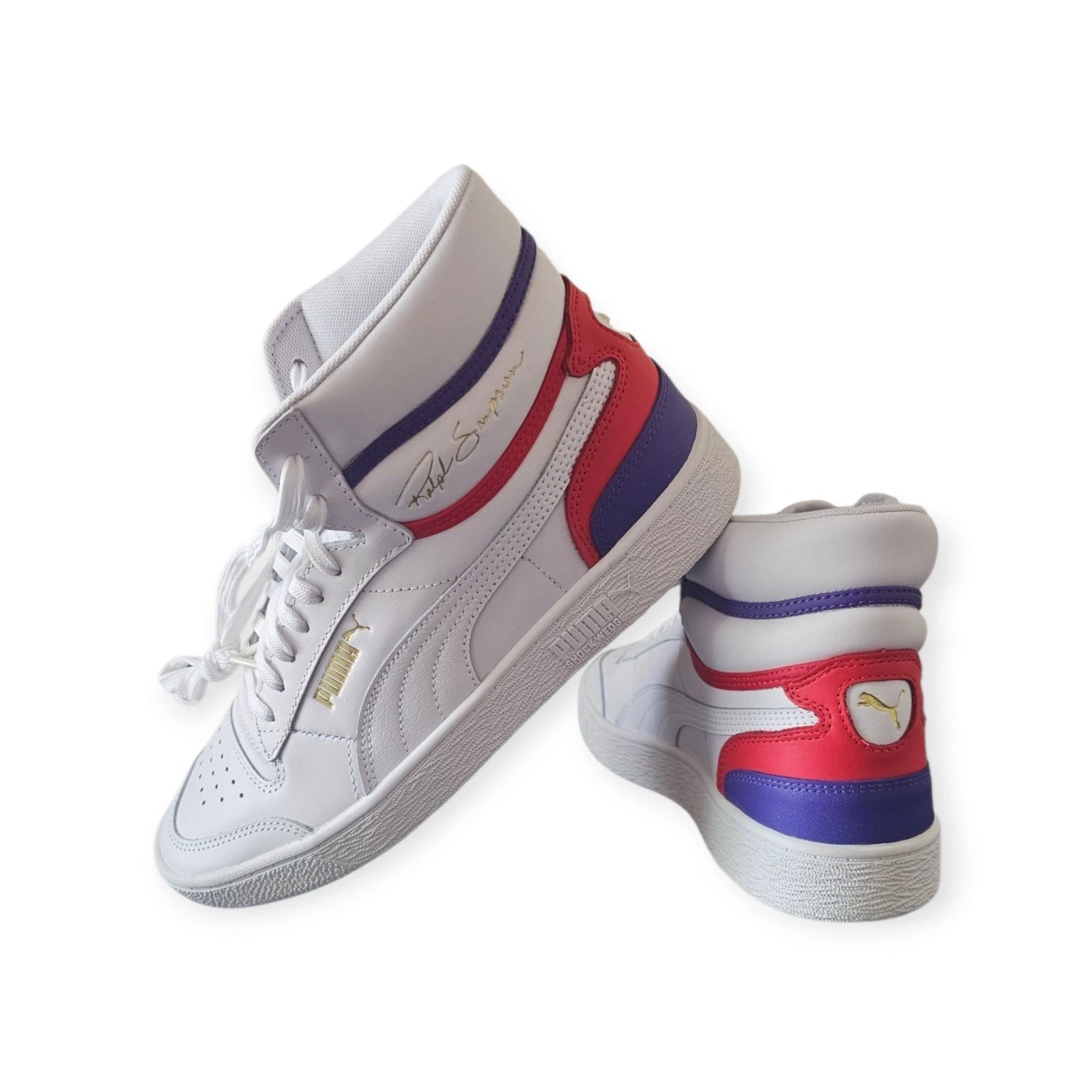 PUMA Mens Amplifier Lace up Ralph Sampson Mid Shoes ,Size 8