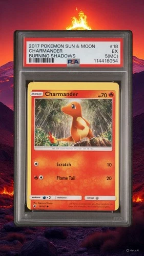 Pokemon MISCUT POP 1 Charmander 18/147 Burning Shadows Error Rare PSA Graded 1/1