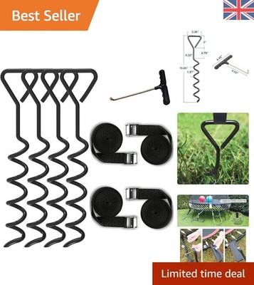 Wetterfestes Trampolin Anker Hering Set - Sicher & Sicher 40cm Pfähle für Stabilität