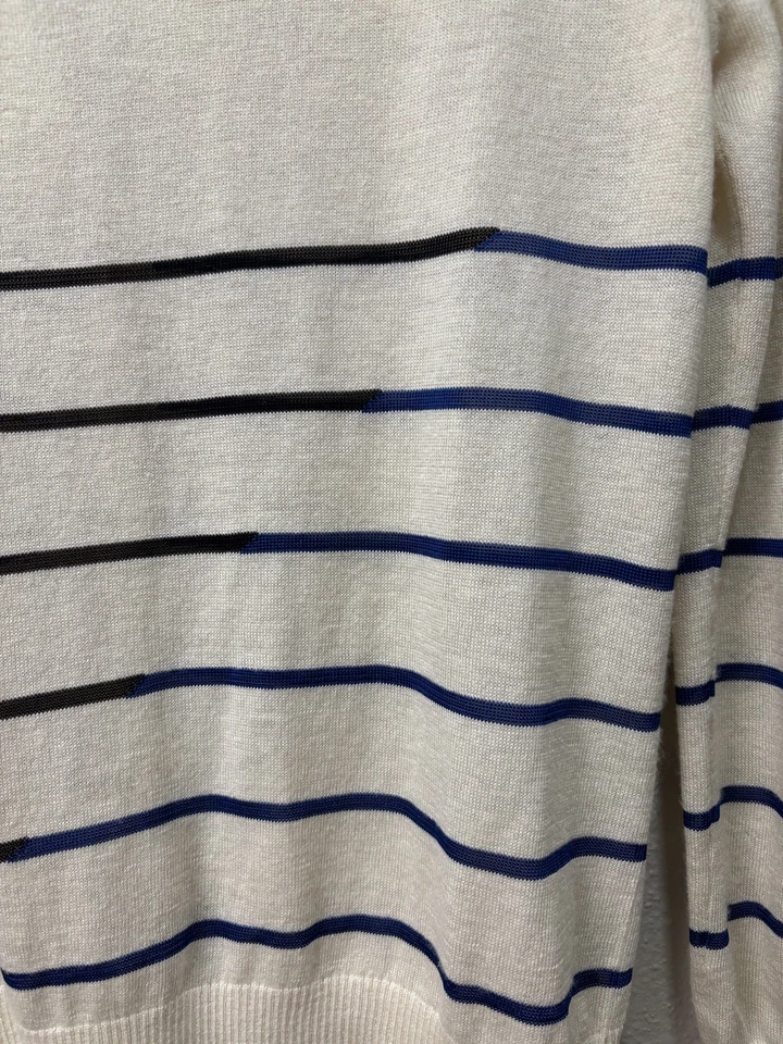 Boy. Band Of Outsiders Womens Silk Cashmere Striped Cardigan Gray Size 1 - Image 3 of 4