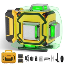 16 Line Laser Level 360 Self Leveling,Professional 4 x 360 Laser Level with P...