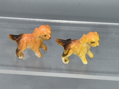 Altfiguren Tiere Hunde 2  verschiedene Varianten Cockerspaniel laufend