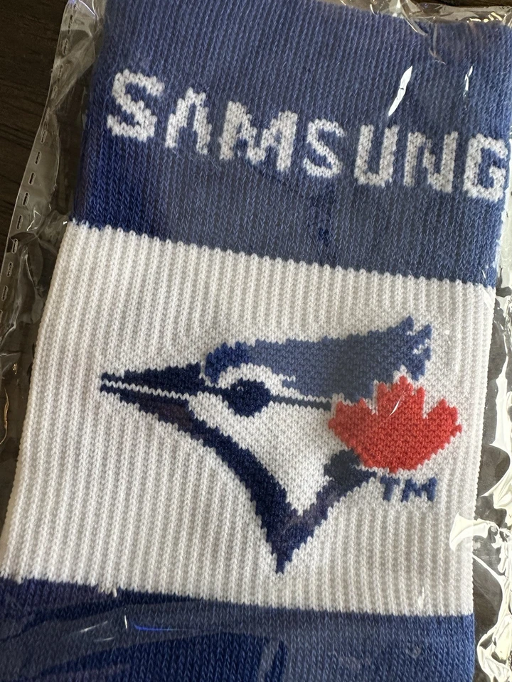 Toronto BLUE JAYS Samsung Promo 2016 Long Socks MLB Size Large New/SEALED - Image 2 of 4
