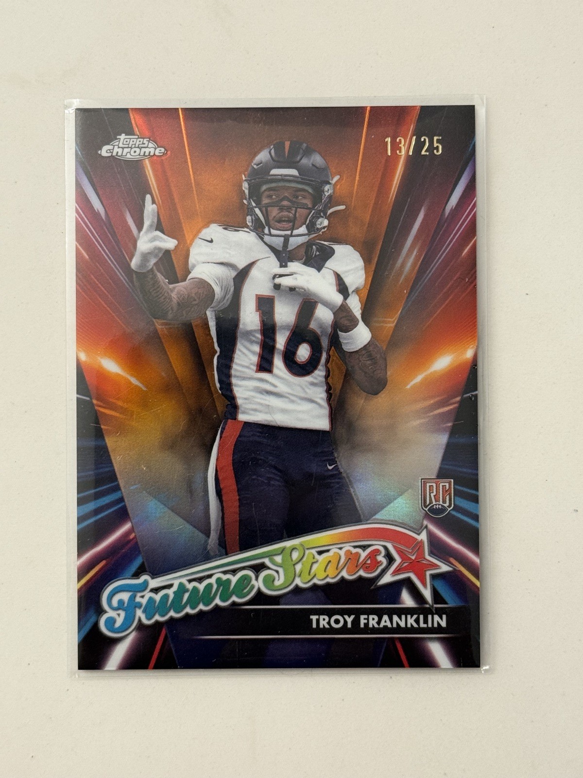 Troy Franklin Topps Chrome Future Stars #FS11 Refractor
