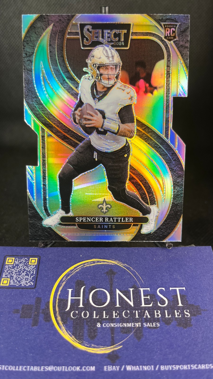 Spencer Rattler (RC) - 2024 Panini Select Silver Prizm Die-Cut #130