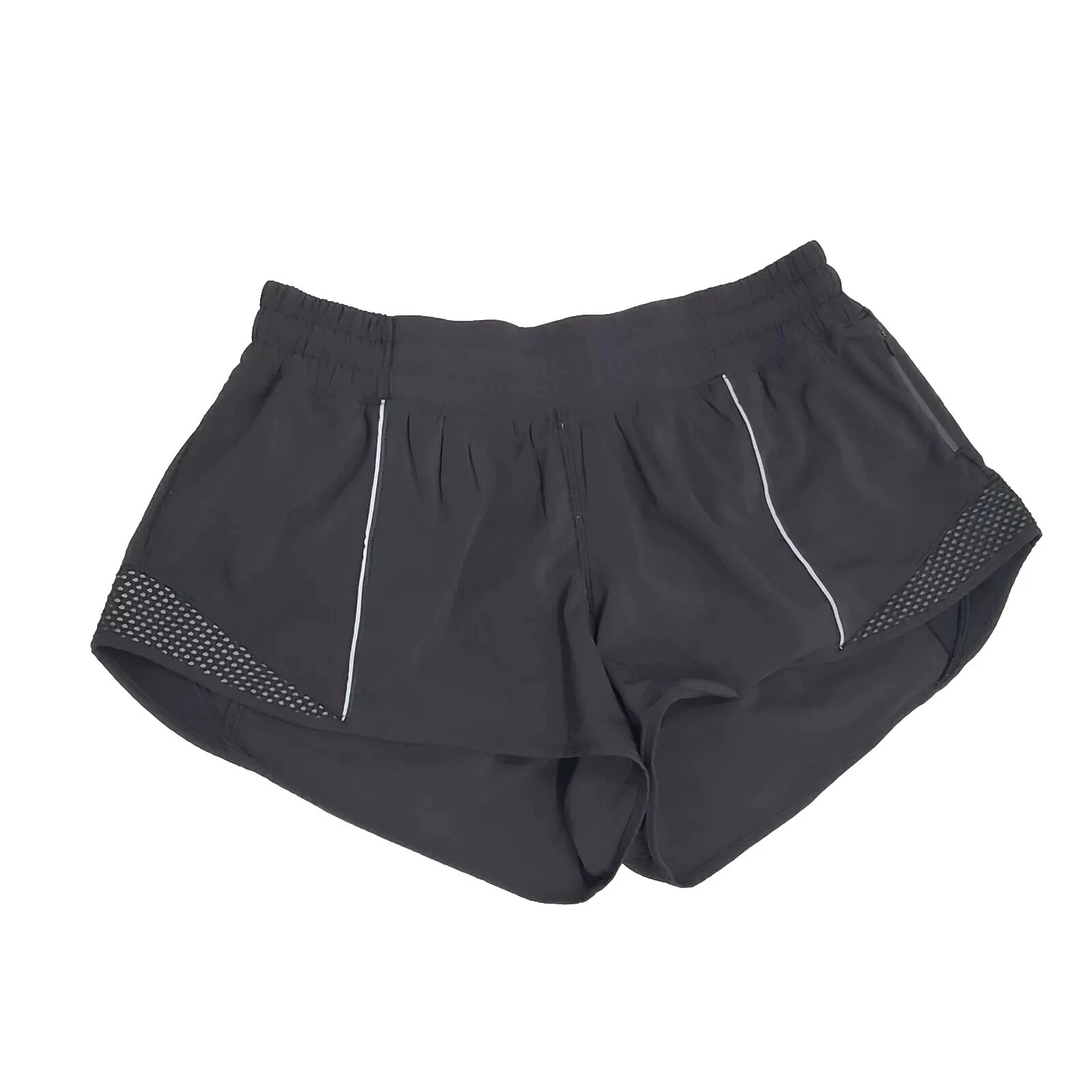 Lululemon Hotty Hot Short Reflective 2.5" Black Size 8 Gym Shorts