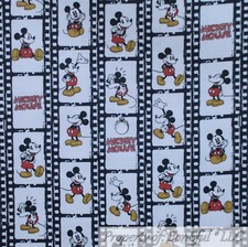 BonEful FABRIC FQ Cotton Flannel Quilt White Black Red B W Minnie Mouse Disney S