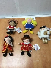 Vintage Disney It’s Small World Bean Bag Plush Lot of 5 w/ Tags Alaska China 8"