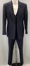 Preloved Men’s William Hunt Blue PinStripe 3 Pieces Suit Size 38 VGC