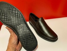 $769.00 !! PRADA MEN'S DARK BROWN LEATHER LOAFERS SHOES MARKED UK SIZE 6.5