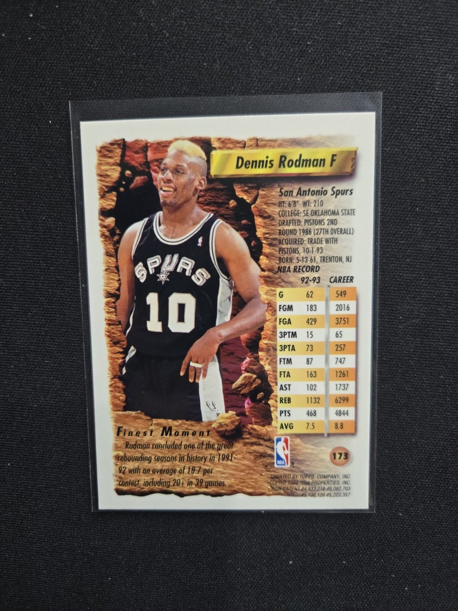 1993-94 Topps Finest Basketball Dennis Rodman #173 | eBay