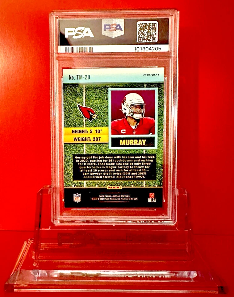 Kyler Murray PSA 10 ! 2021 Panini Mosaic TD Masters Green Mosaic Prizm ! - Image 2 of 2