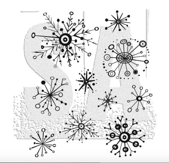 NEW - Tim Holtz/Stampers Anonymous - Stamp Set Retro Flakes CMS417