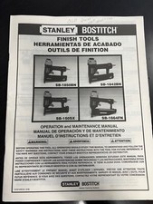Stanley Bostitch Finish Tools Operation and Maintenance Manual SB-1850BN 1842BN