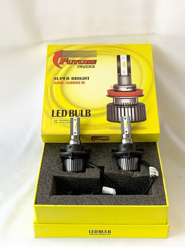9006 LED Headlight 6000K Bulbs Kit, White 2 Pcs, CSP Chip 6000 Lumens - Picture 2 of 5