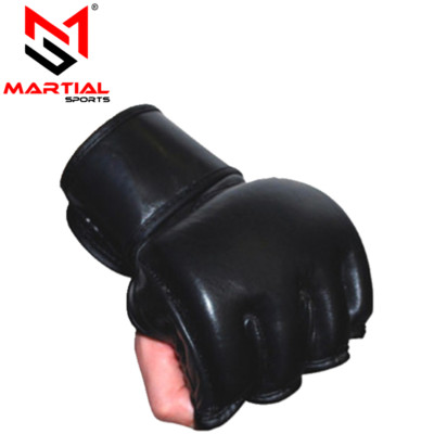 Martial Sports Japanese Leather Open Palm MMA Gloves for Grappling & Sparring