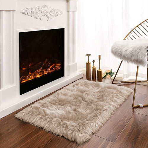 Latepis Faux Fur Sheepskin Area Rugs Soft Shaggy Carpet for Living Room Bedroom - Picture 172 of 219
