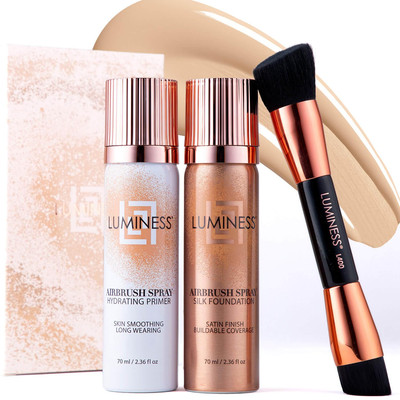 Airbrush Spray Silk Foundation Starter Kit - Fair Light - Foundation, Primer & D