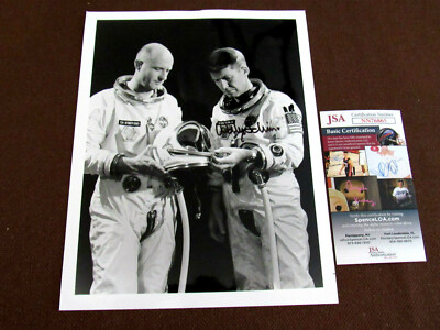 WALLY SCHIRRA WITH TOM STAFFORD APOLLO 7 NASA ASTRONAUT SIGNED AUTO LITHO JSA