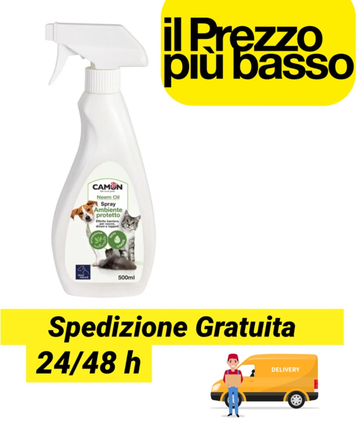 SPRAY PROTETTIVO PER AMBIENTI ALL'OLIO DI NEEM 500 ml