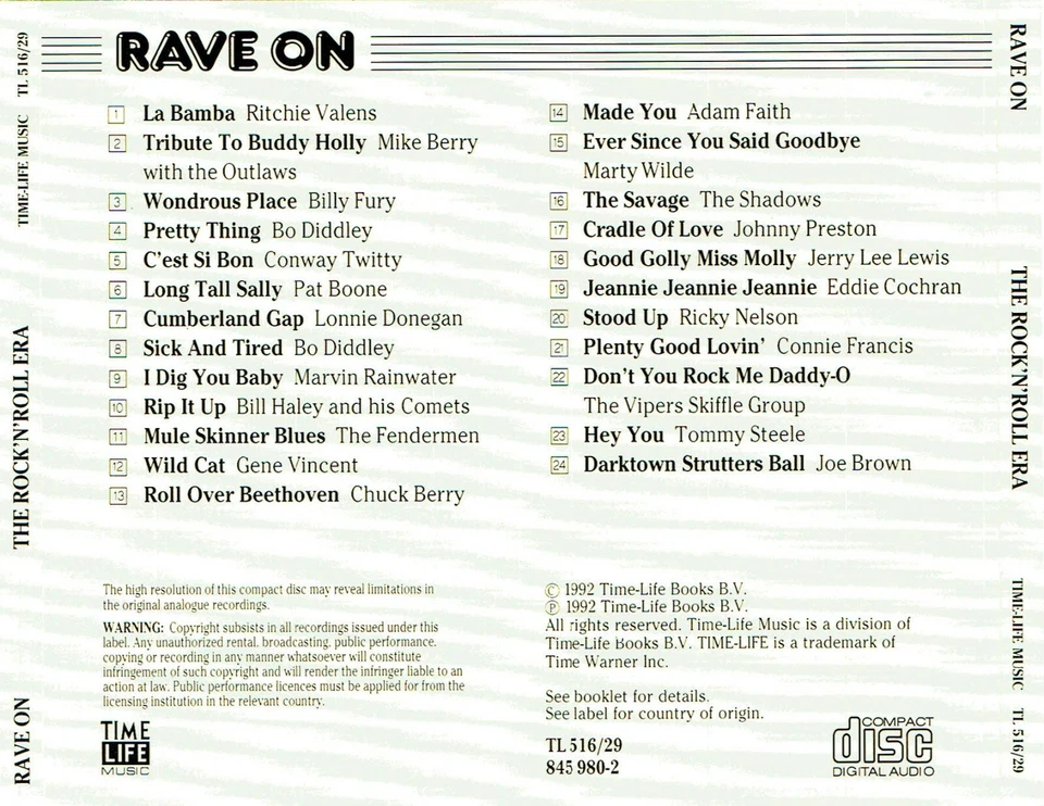(CD) The Rock 'n Roll Era - Rave On - Ritchie Valens, Bo Diddley, Eddie Cochran - Bild 2 von 2